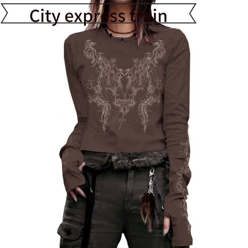 

Женские летние брюки свободного кроя с готической вышивкой и принтом, стандартная длина, повседневный стиль