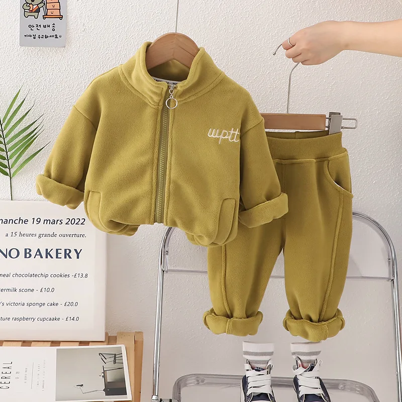 

New Winter Baby Clothes Set Children Boys Thick Warm Jacket Pants 2Pcs/Set Kids Girls Clothing Infant Outfits Toddler Tracksuits