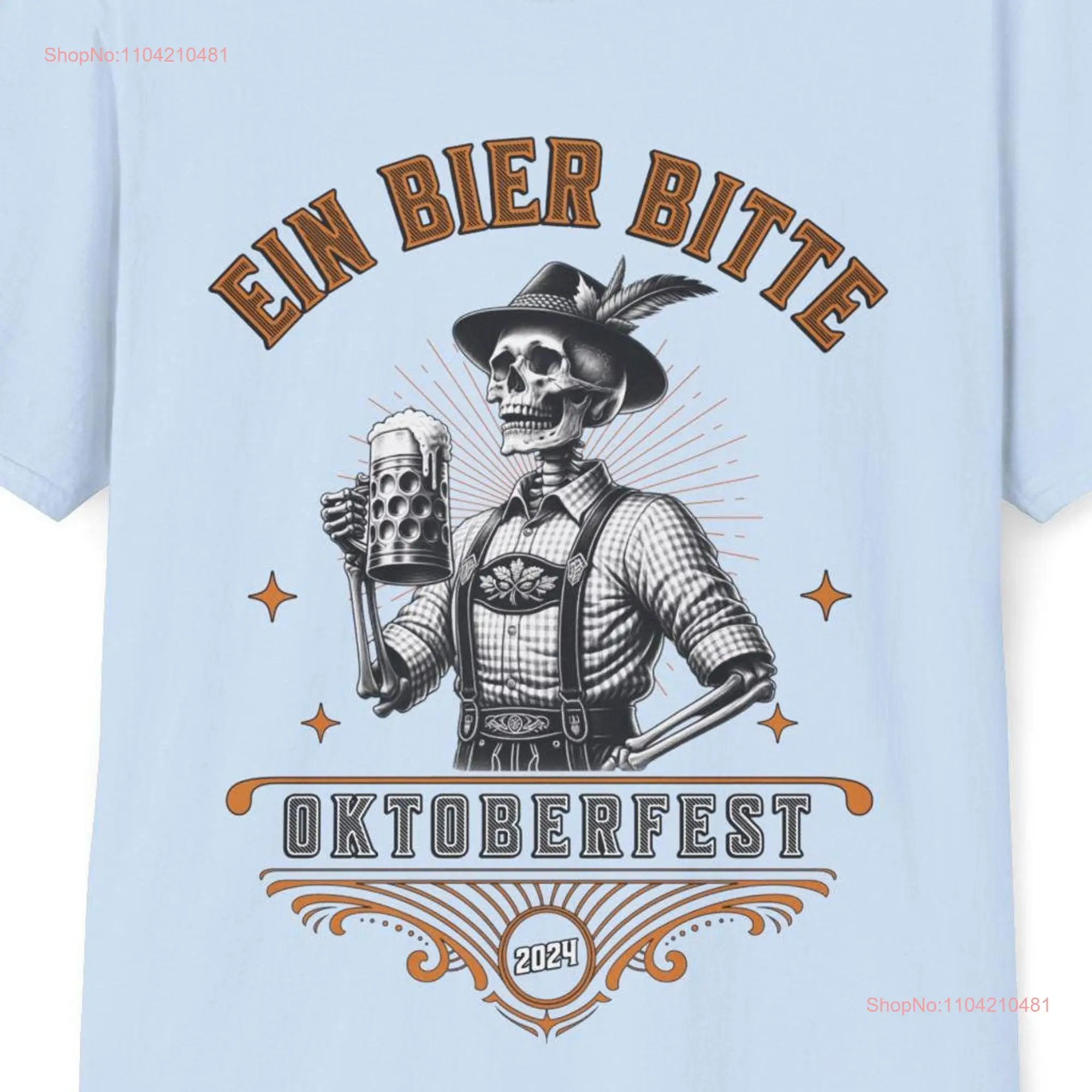 EIN BIER bitte OKTOBERFEST 2024 T Shirt Couples beer festival german bavarian fest halloween Skeleton octoberfest tee