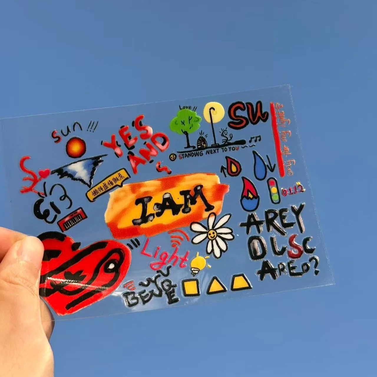 

5 шт. для iphone 17 Pro Max 3D водонепроницаемая УФ-переносная печать наклейка для мобильных телефонов для ipad ноутбуков