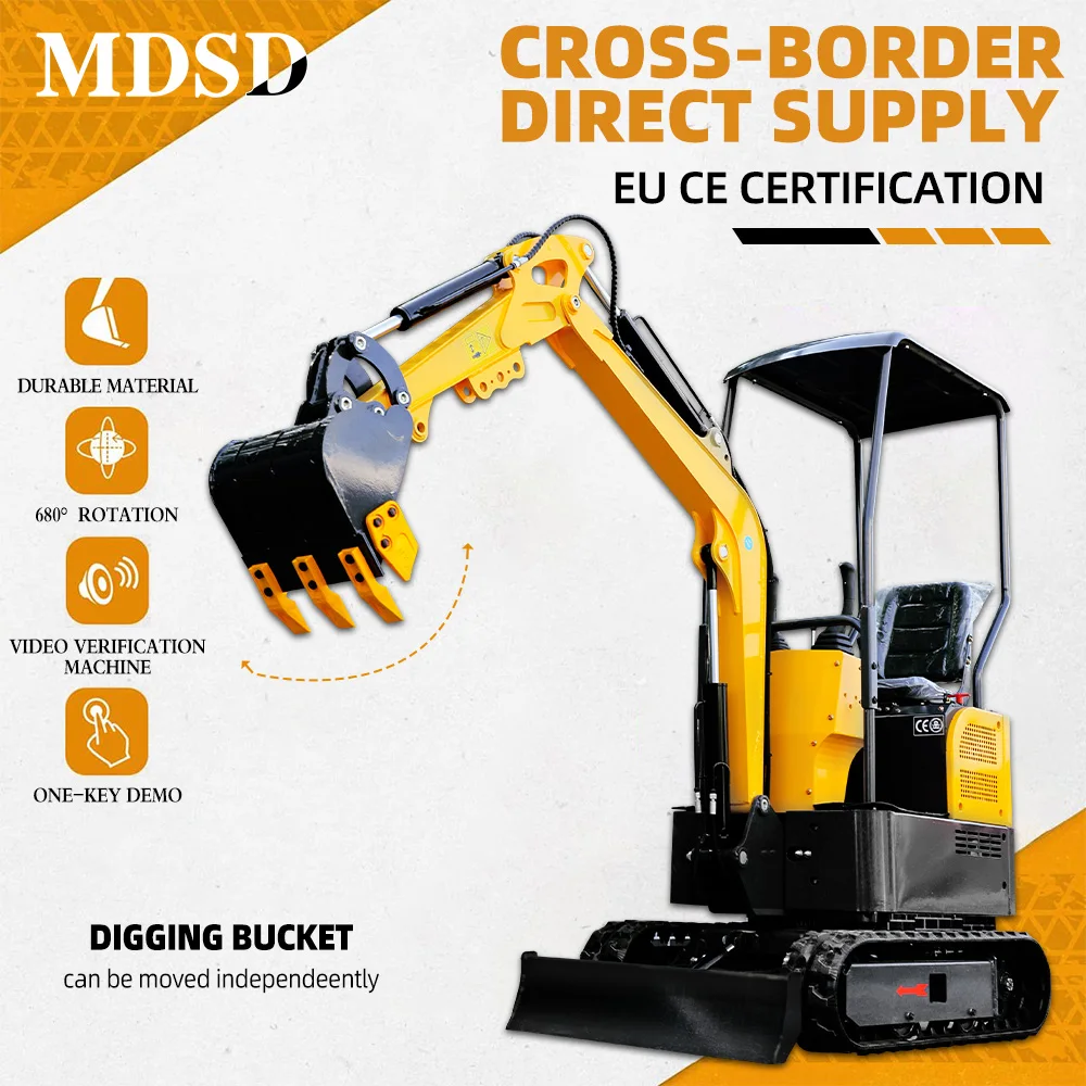 농업용 0.8-2톤 미니 굴삭기 다기능 유압 크롤러 소형 굴착기 정원용 - 맞춤형 빠른 배송