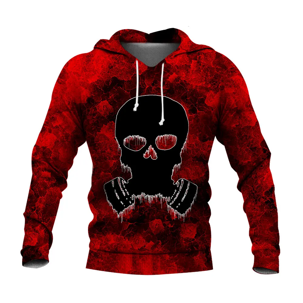 

Новинка 2022, модная толстовка с 3D-принтом черепа, Осенний уличный пуловер унисекс, Повседневная Женская толстовка, мужская одежда