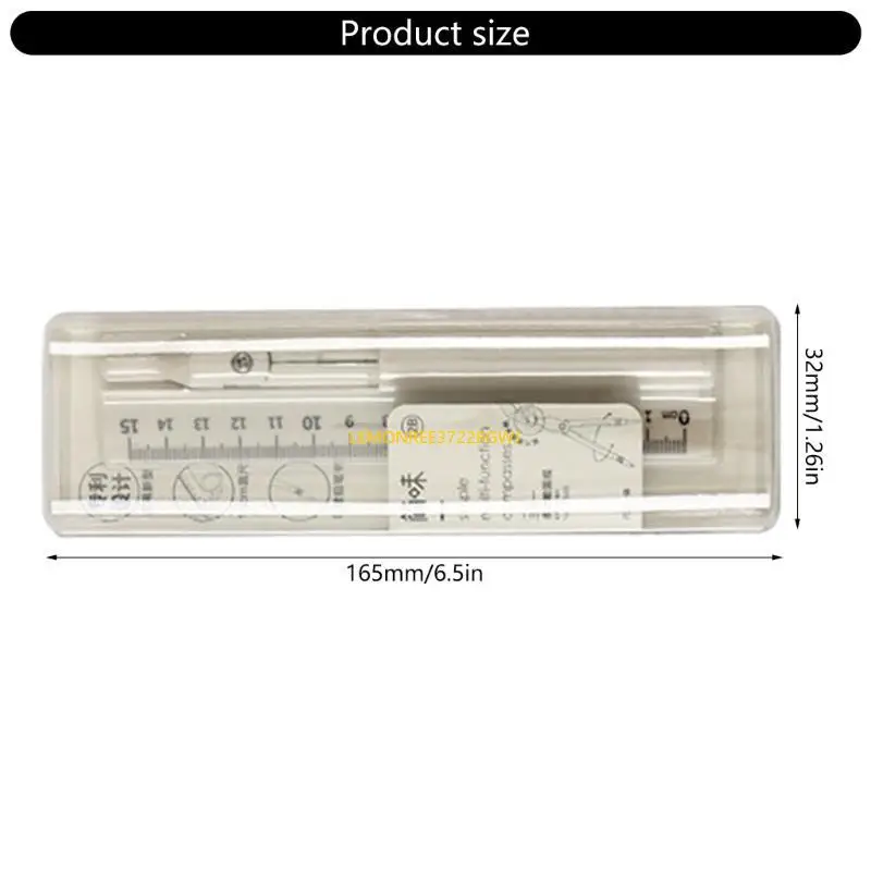 

C90C 3 In 1 Ruler and Pencil Multitool For Students Multipurpose Drawing Tool