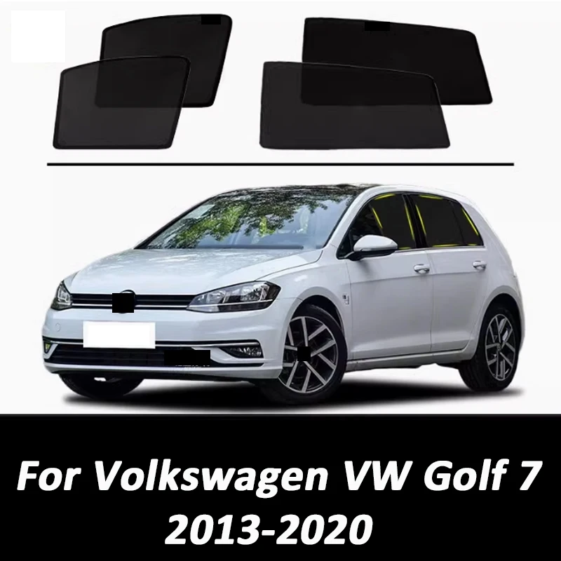 

For Volkswagen VW Golf 7 2013-2020 Sunshade Shield Car Sun Shade Side Window Sun Visor Cover UV Heat Insulation Curtains