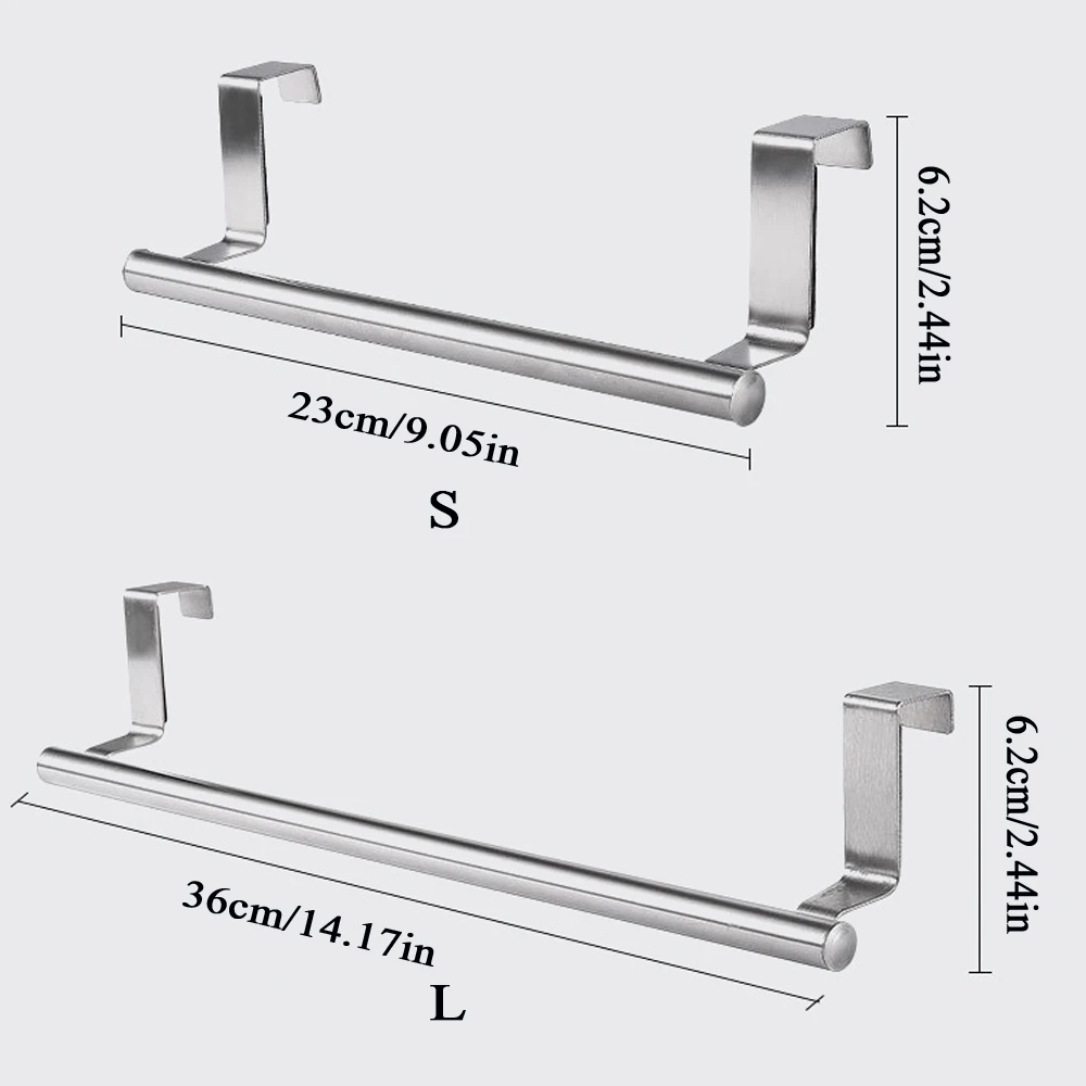 Handdoekenrek Over Deur Handdoekstang Ophanghouder Rvs Stalen Badkamer Keukenkast Wit Zwart Handdoek Lap Rek Plank Hanger