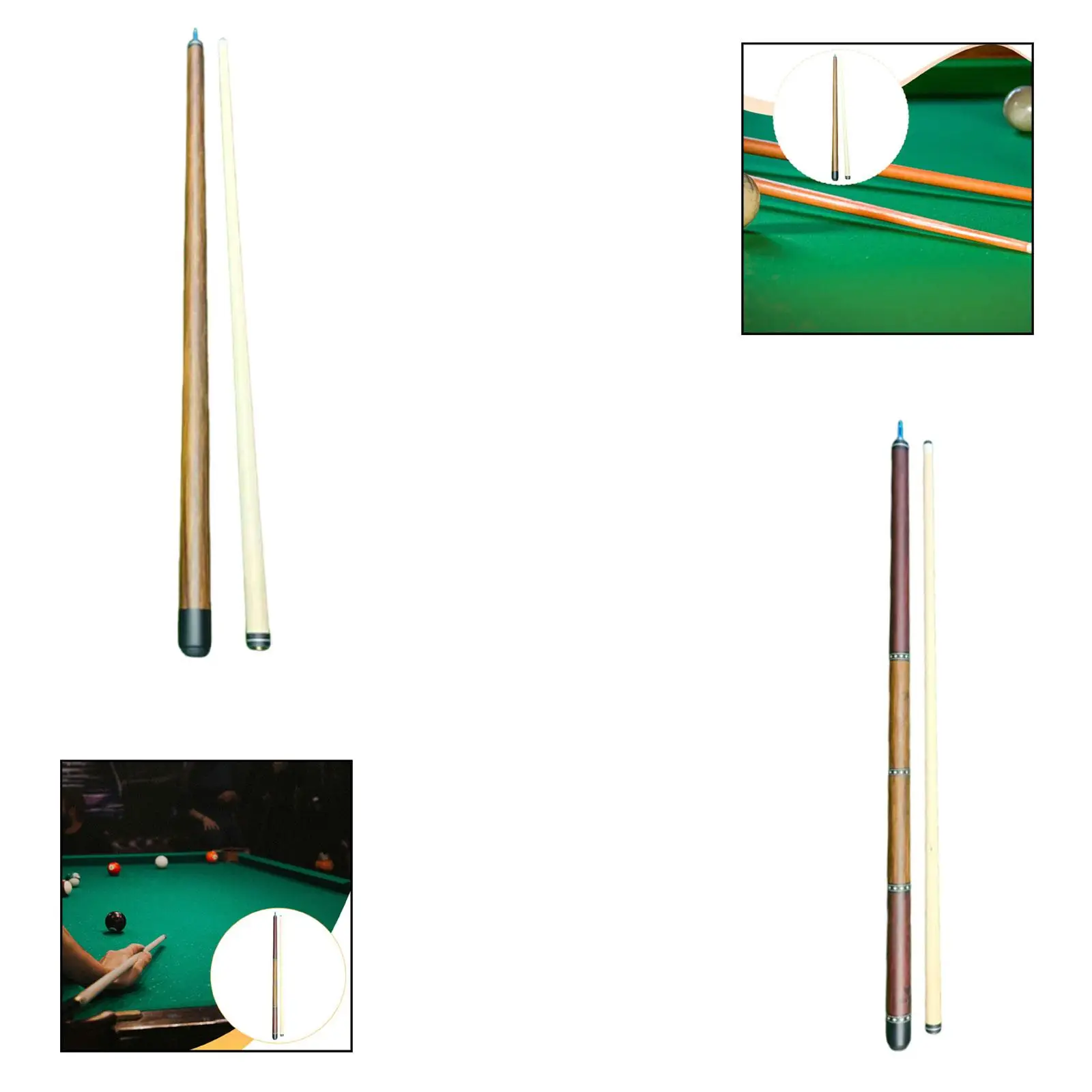 

Pool Cue Stick Professional 145cm Two Piece Wooden Billiard Cue for Pool Table Training Men Women