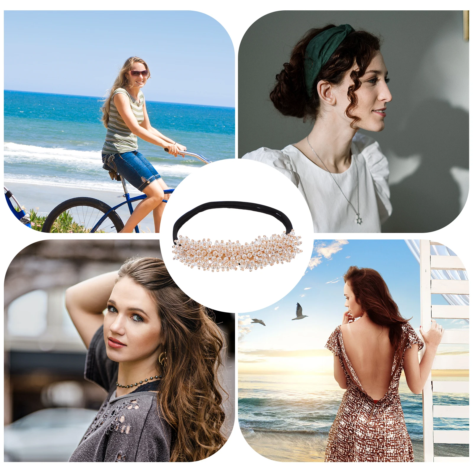 

Crystal Hairpin DIY Tools Donut Bun Maker ling Bread Styling Supplies Doughnuts Holder White Accessories Design Bride