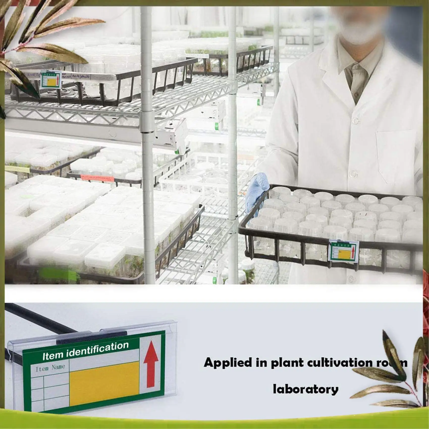 ABDW-200Pcs أصحاب الملصقات البلاستيكية الشفافة لرف الأسلاك سعر التجزئة تسمية أصحاب البضائع علامة عرض حامل (6 × 4 سم)