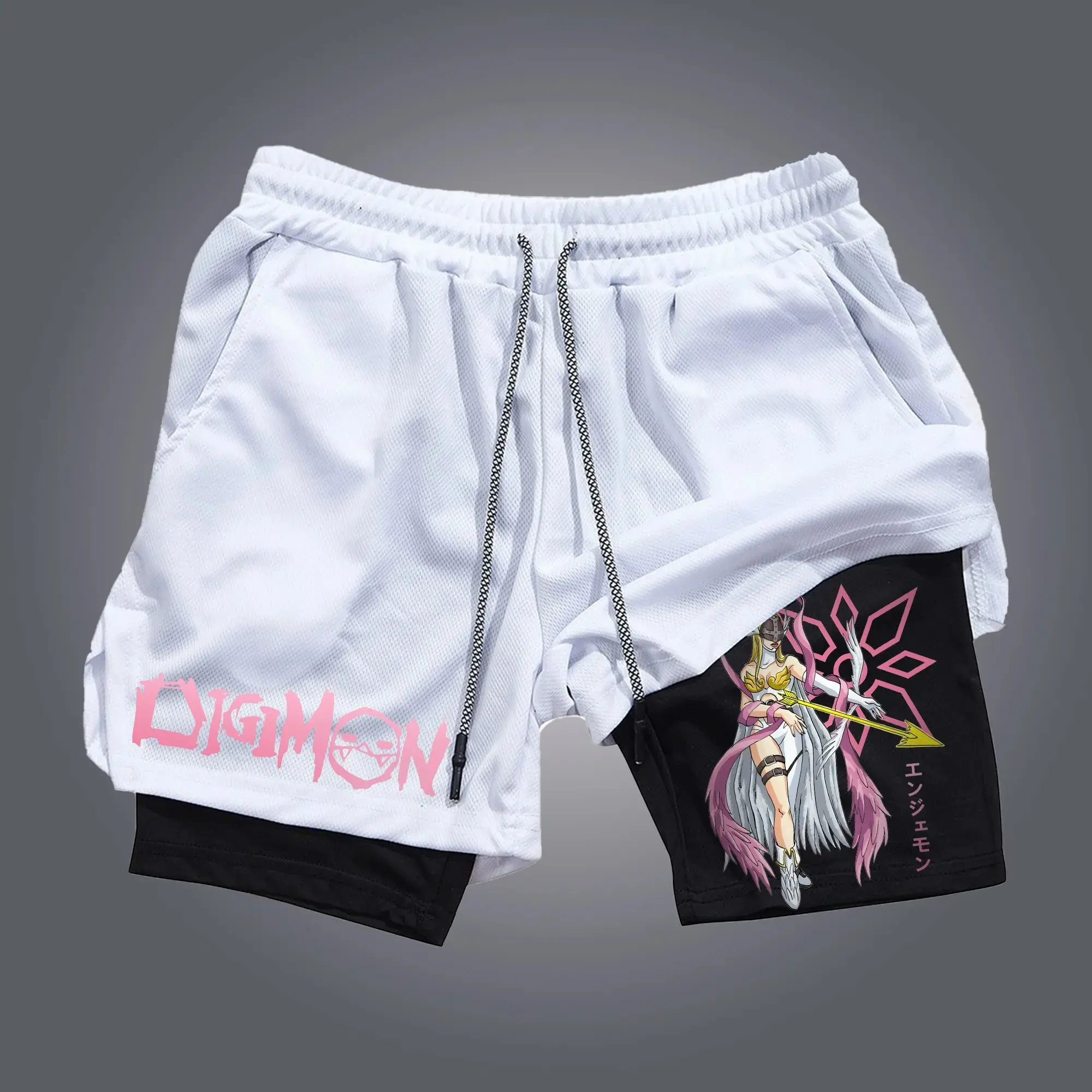

Digimon Animation Joint Sports Shorts 2025 Summer and Autumn New Men's Loose, Breathable, Sweat Absorbing 2-in-1 Shorts