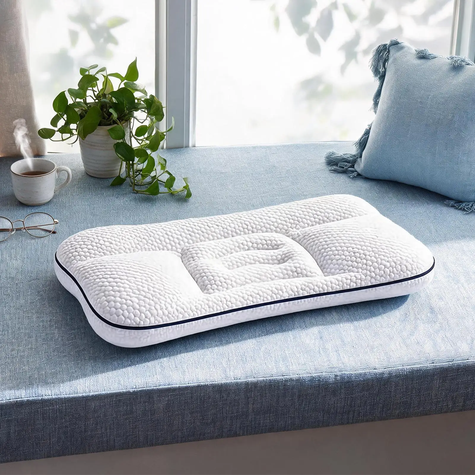 Child Pillows for Sleeping Moisture-Wicking Children Support Pillows for Boys Girls Homes Apartments Daycare Travel Road Trips