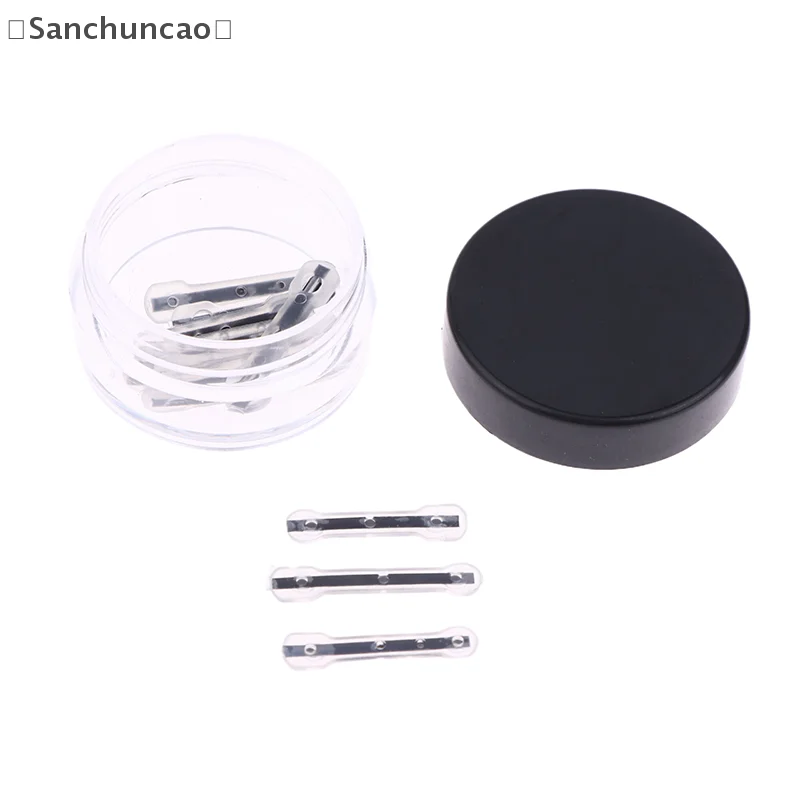 〔산〕10개입 내성발톱 치료 키트, 4가지 다양한 크기, 티타늄 합금 내성발톱 교정기, 곡선형 발톱 교정용