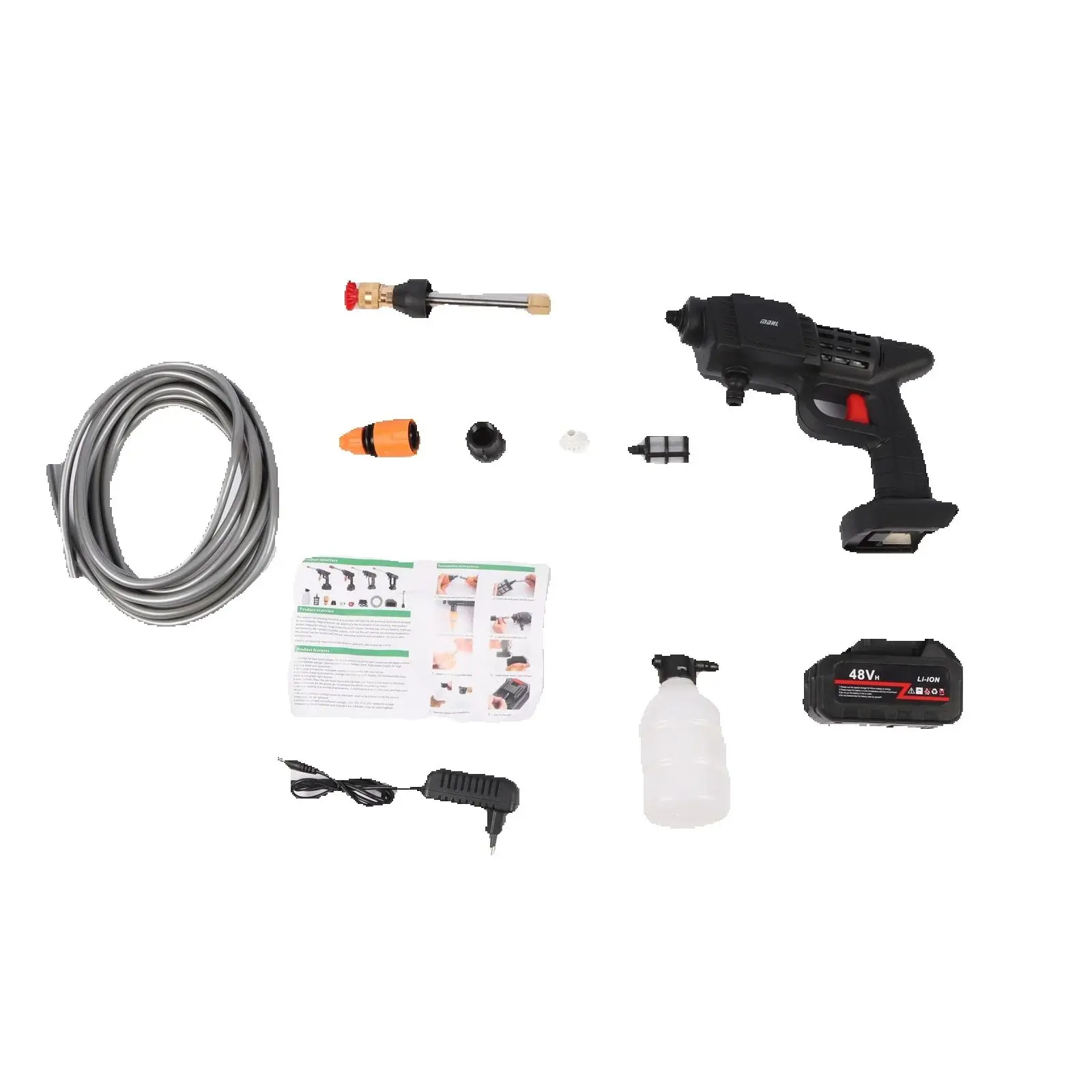 

1 шт. портативный водяной пистолет высокого давления с литиевой батареей для автомойки