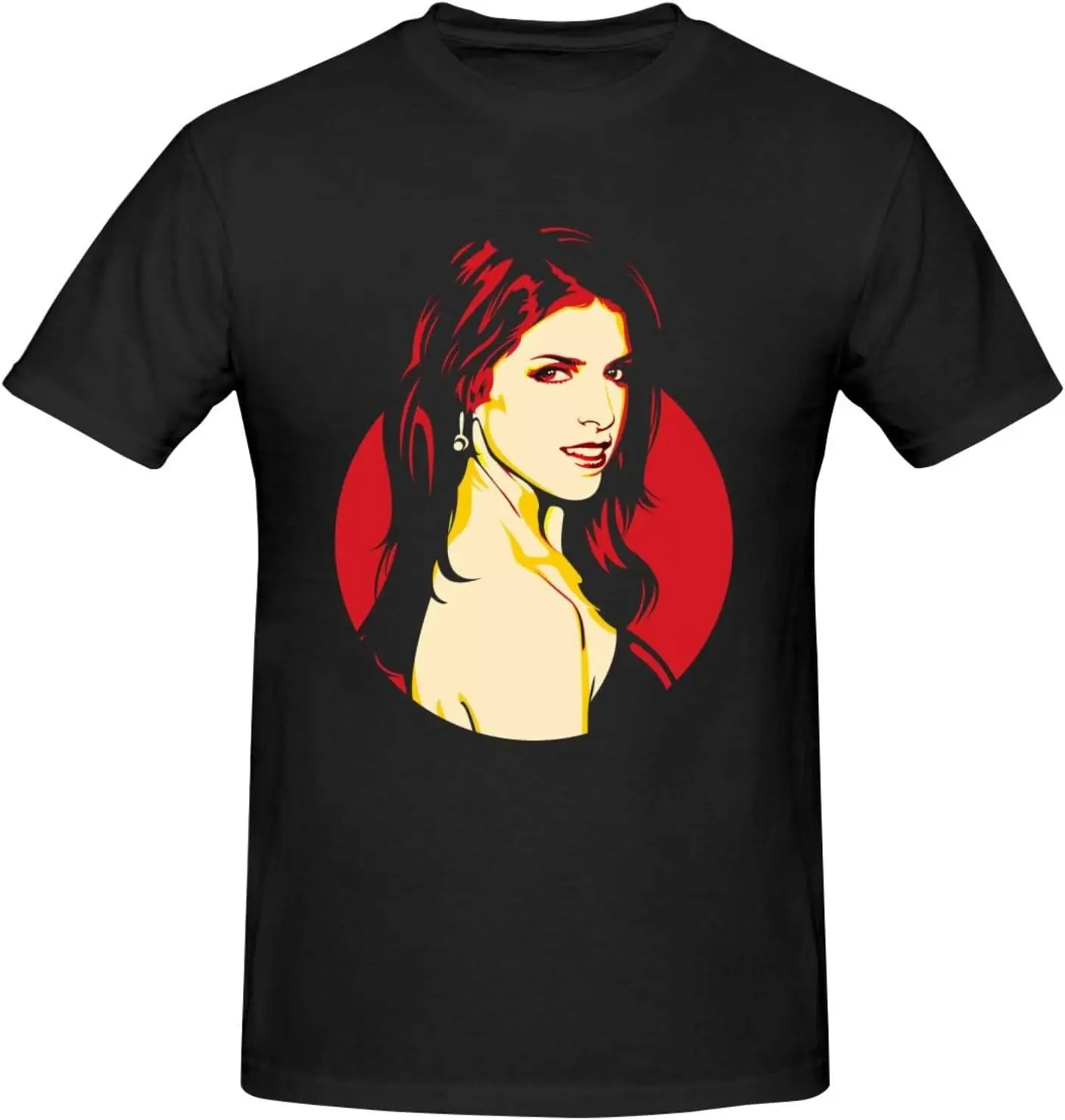 Anna Music Kendrick T-Shirt Men'S Cotton Hipster Hip Hop Longline Crewneck Tee