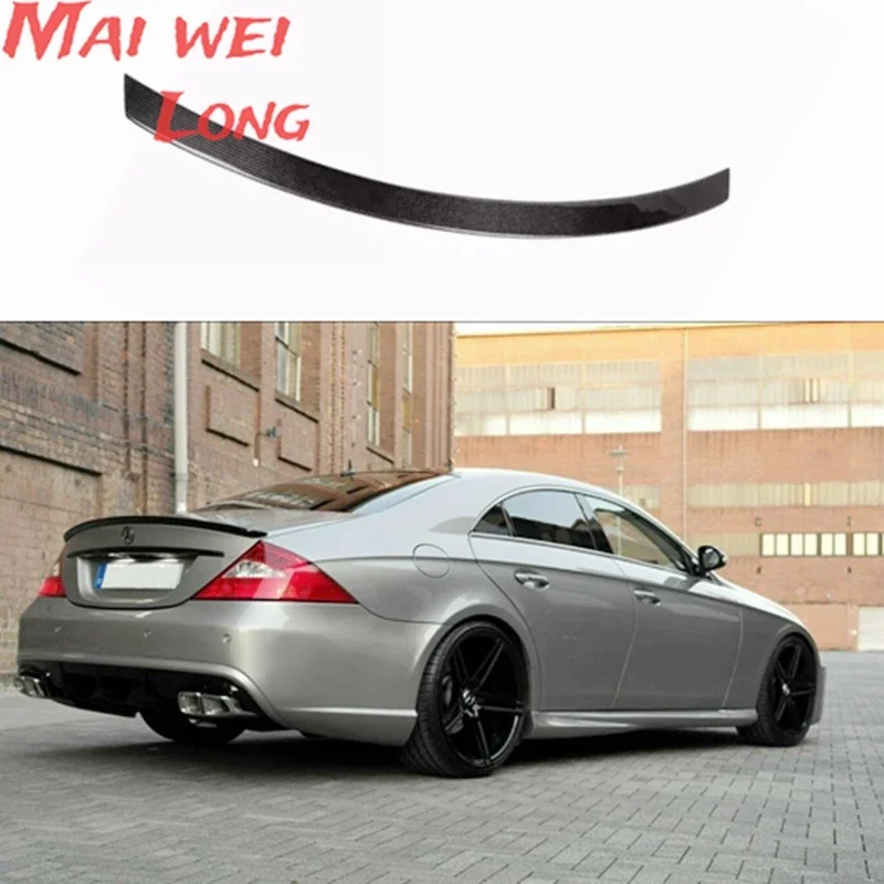 For W219 Roof Spoiler Carbon Fiber For CLS Class W219 BENZ CLS 300 350 (2004-2011) Exterior Parts Car Modified Accessori view 2