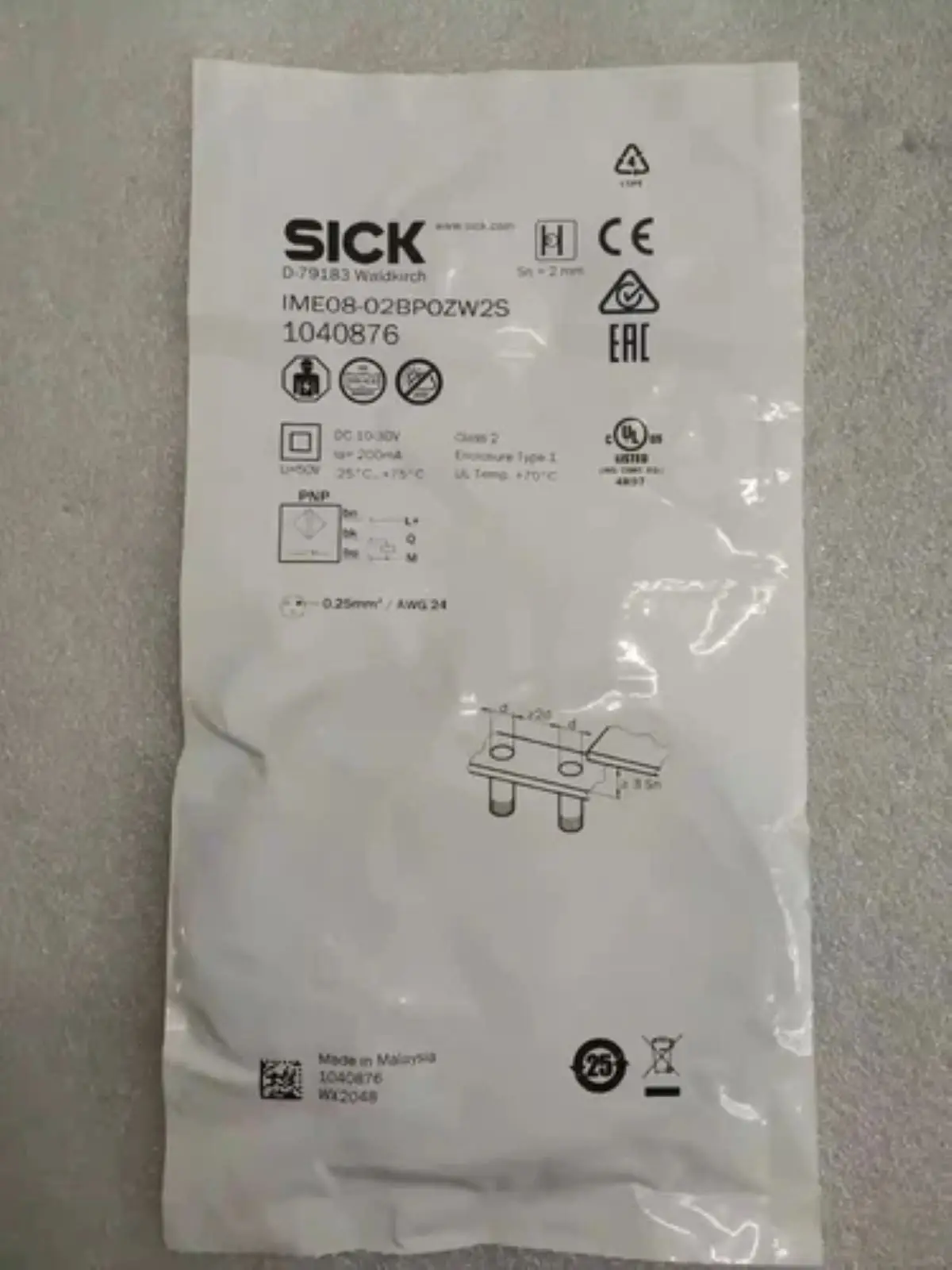 IME08-02BPOZW2S 1040876 Proximity Sensor