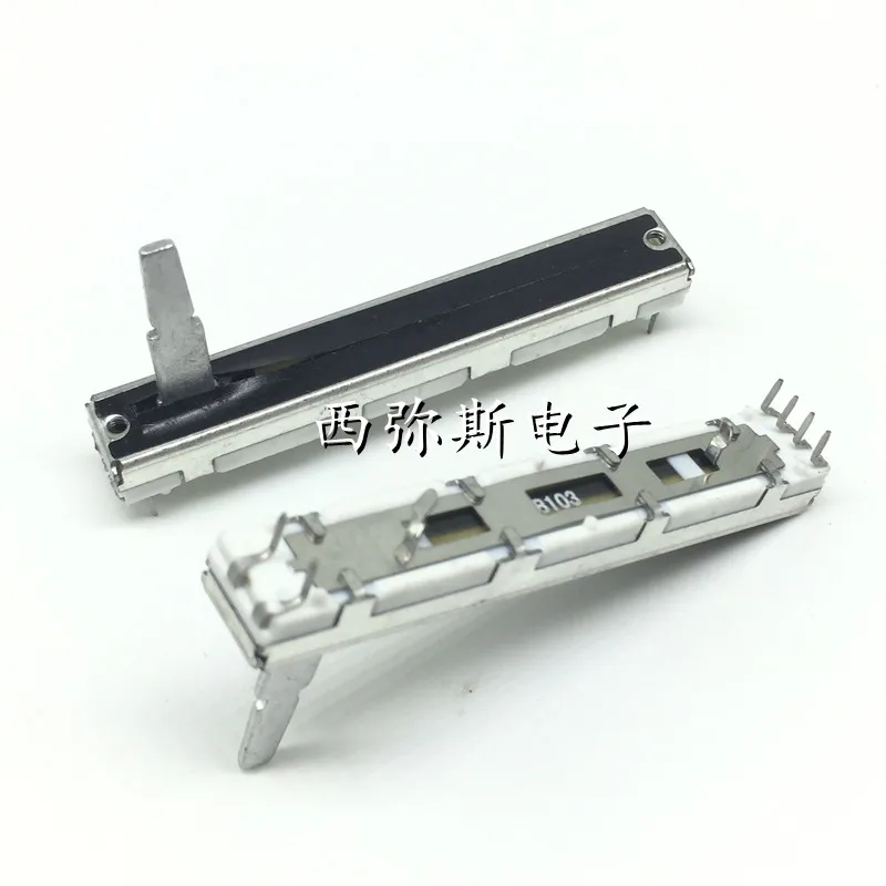 1 قطعة ، مقياس الجهد الانزلاق المستقيم ، B103 10K ، الطول الإجمالي 60 مللي متر ، السفر 45 مللي متر ، DJM300 400 500 600 800 1000