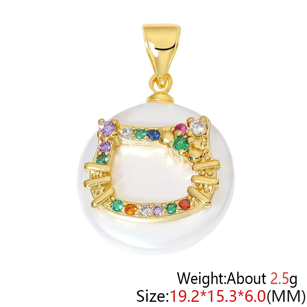 HUAMI 18K Real Gold Plated Round No-fading Colorful Talisman Necklaces Pendant Turkin Lucky Evil Eye Enamel for Lady Handicraft