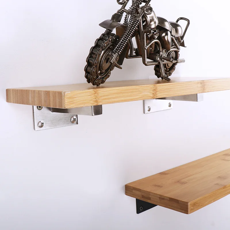 Wall bearing wall hanging support frame shelf hanging wall bracket black stainless steel laminate mounting bracket accessories