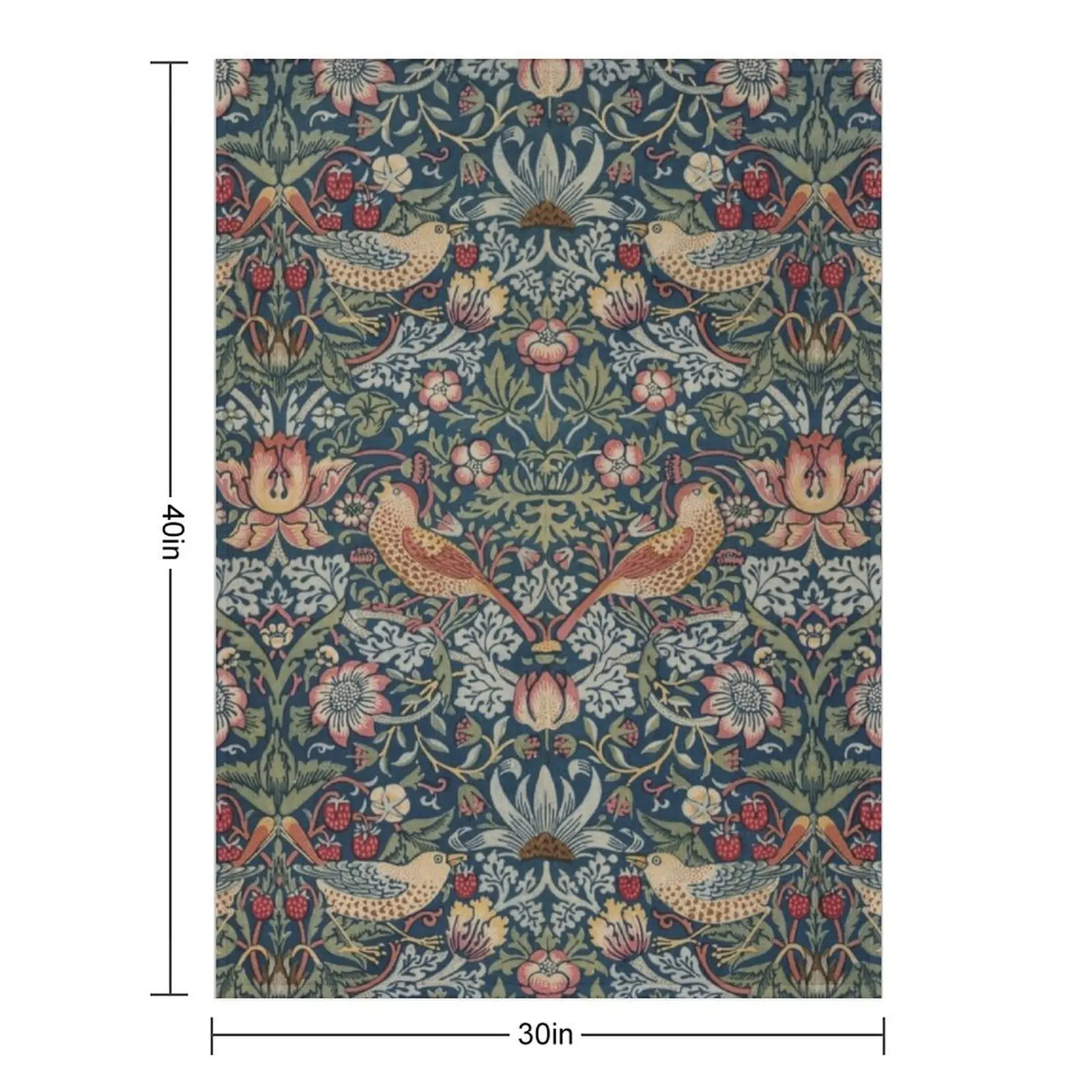 Strawberry Thief Throw Blanket for babies Baby Hair Beautifuls Blankets