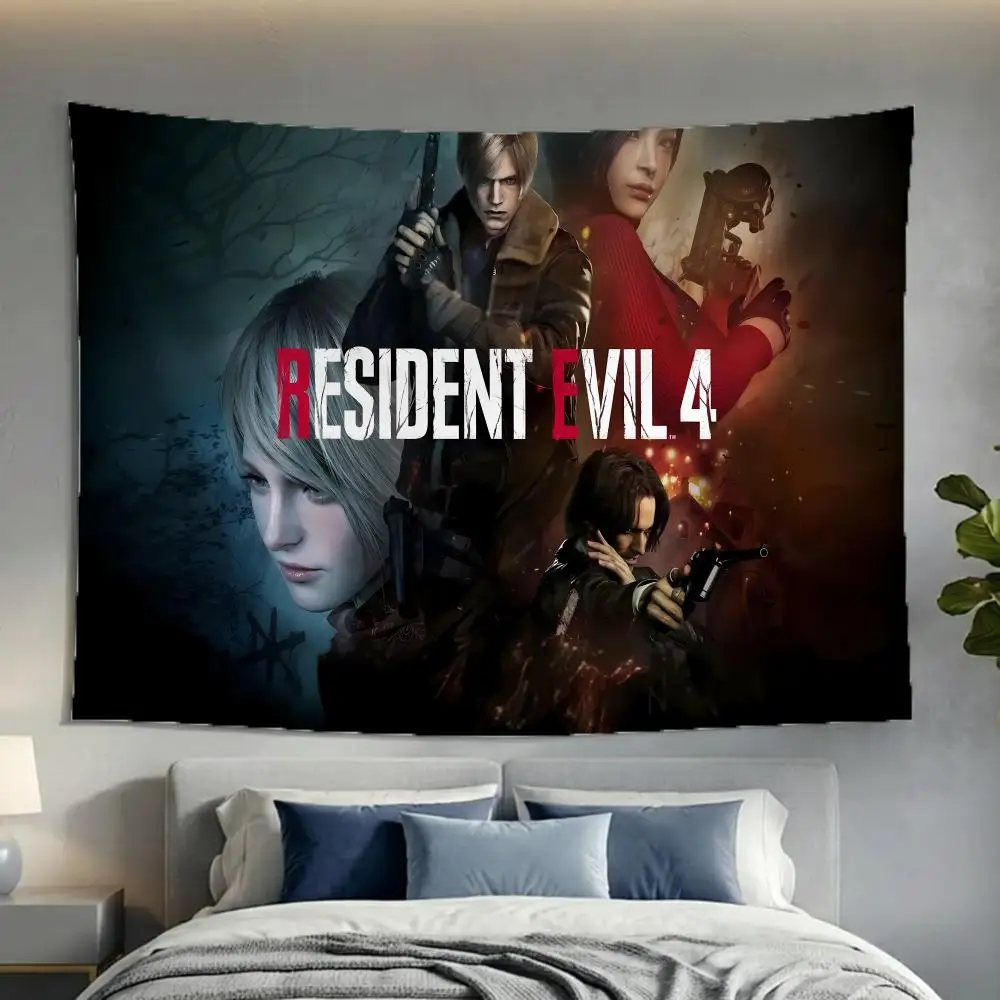 Fashion Game girl Anime R-Resident Evil Tapestry Soft Lightweight Wall Art Decor for Living Home Room Bedroom