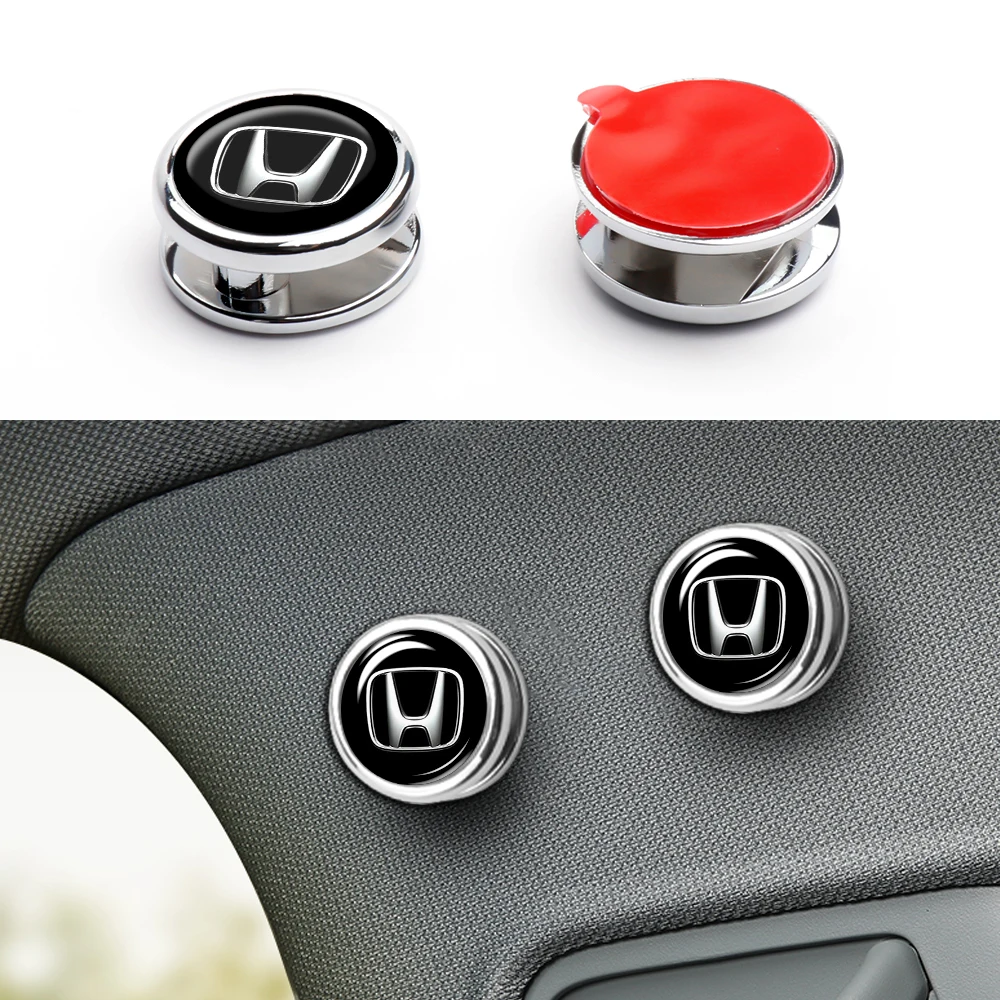 1 peça/2 peças/4 peças autoadesivas de metal para carro, ganchos pequenos, adesivos para honda city odyssey civic vti vezel piloto tipo r, acessórios automotivos