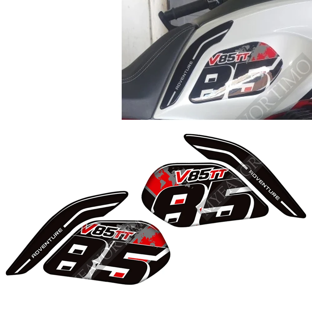 Pegatinas para parabrisas de motocicleta, calcomanías protectoras de maletero, emblema para Moto Guzzi V85TT V85 TT