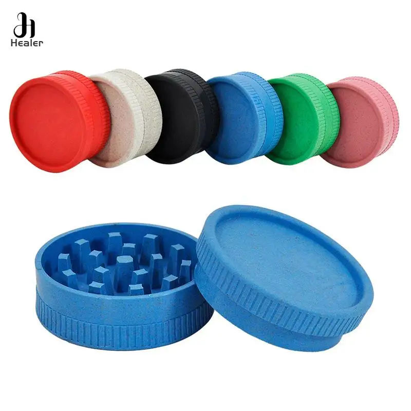 56mm Two Layer Plastic Acrylic Biodegradable Herb Grinder Hemp Tobacco Grinder