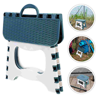 Portable Folding Stool Plastic Strong Load Blue Foldable Stool Camping Fishing Outdoor Stools Mini Chairs Home