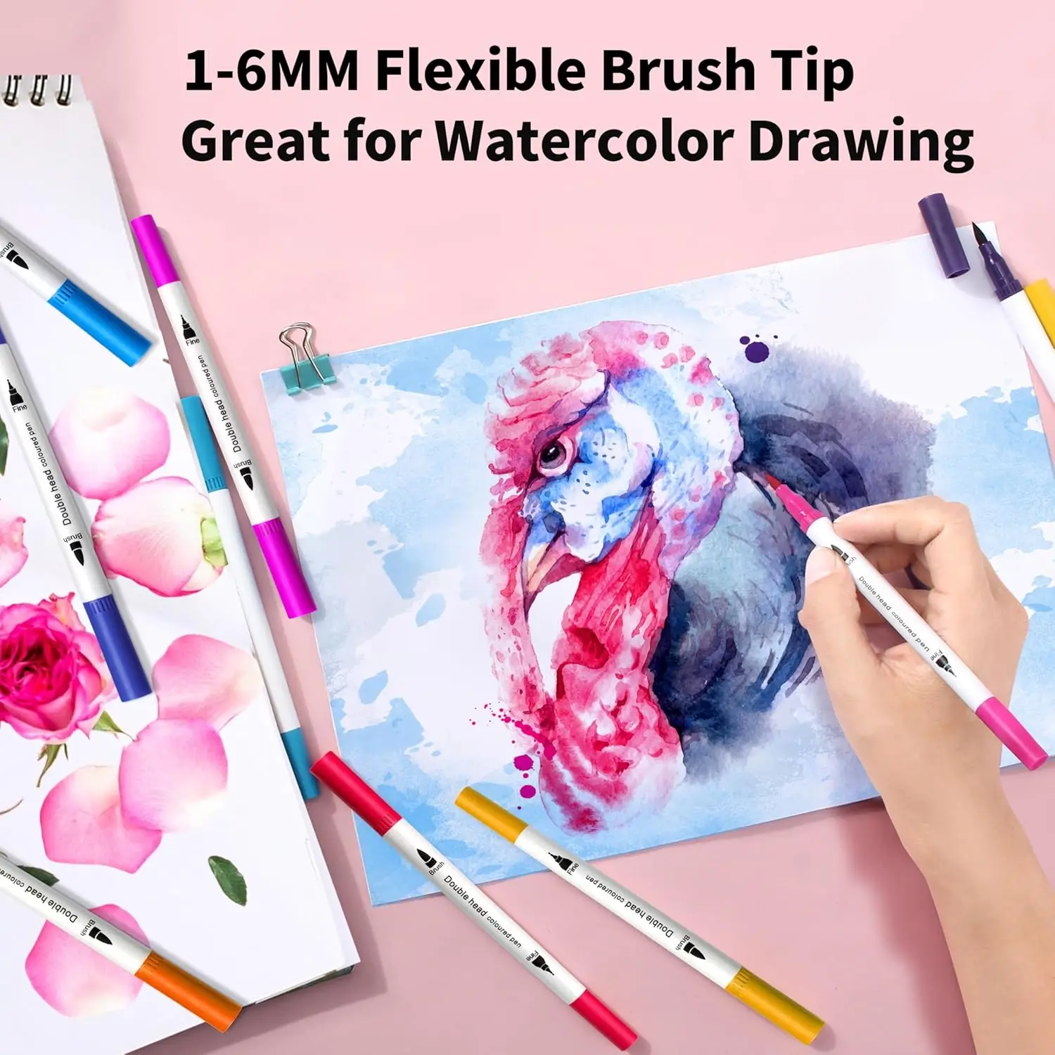 36 Pennarelli a Doppia Punta per Libri da Colorare per Adulti, Lettering e Disegno - Perfetti per Planner, Arte Doodle e Regali per Adolescenti