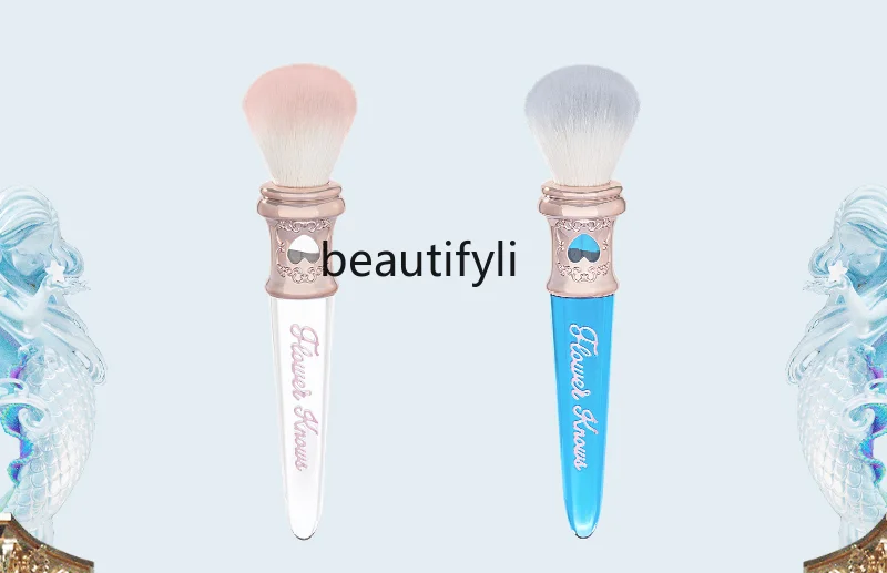 Flower knows moonlight mermaid point color brush blush wool fluffy makeup brush