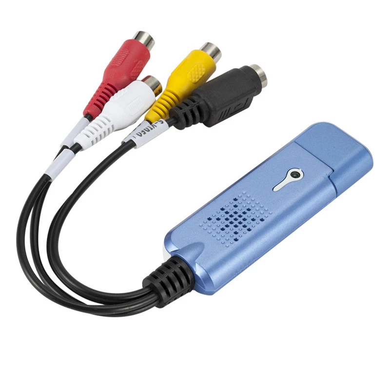 Video Capture Card True Color Usb2.0 Blue Audio Accessories Vedio Converter Vhs To Dvd Analog Video To Digital Format