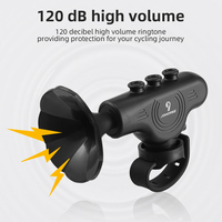 New Charge Bike Electronic Loud Horn 120 db Warning Safety Electric Bell Police Siren Bicycle Handlebar Alarm Ring Bell Cycling