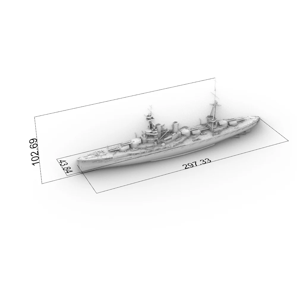 IJN Hyuga Battleship RHWS043 1/1250 1/350 1/700 1/200 1/144 Military Model Kit Waterline