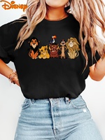 Disney The Lion King Simba Nala Timon Pumbaa T Shirt Vintage Women Men Cotton Tee Unisex Short Sleeve Oversize Couple Top Casual