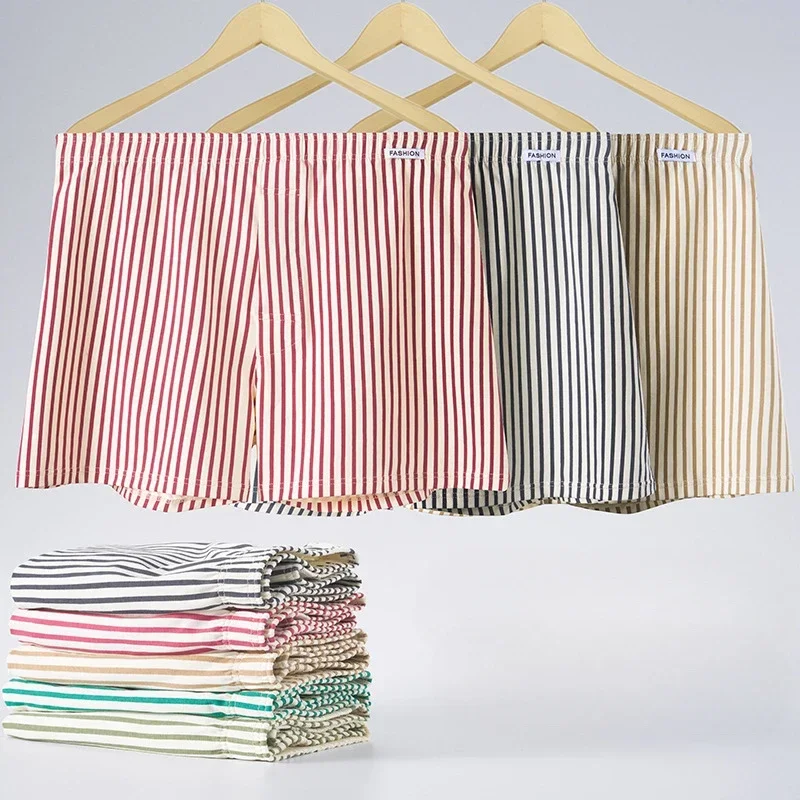 3Pack Mens Boxers Striped Aro Pants Cotton Boxershorts Men Pajama Pants Loose Breathable Boys Underwear Boxer Hombre Men