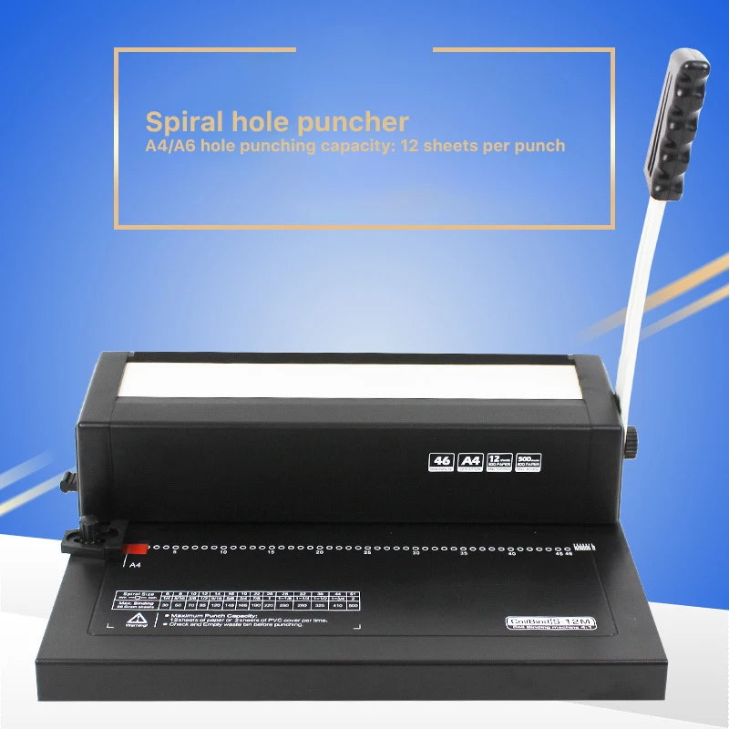 X24 46-hole Spiral Ring Single Coil Binding Machine Punching Machine Loose-leaf Ring Manual Office Machine