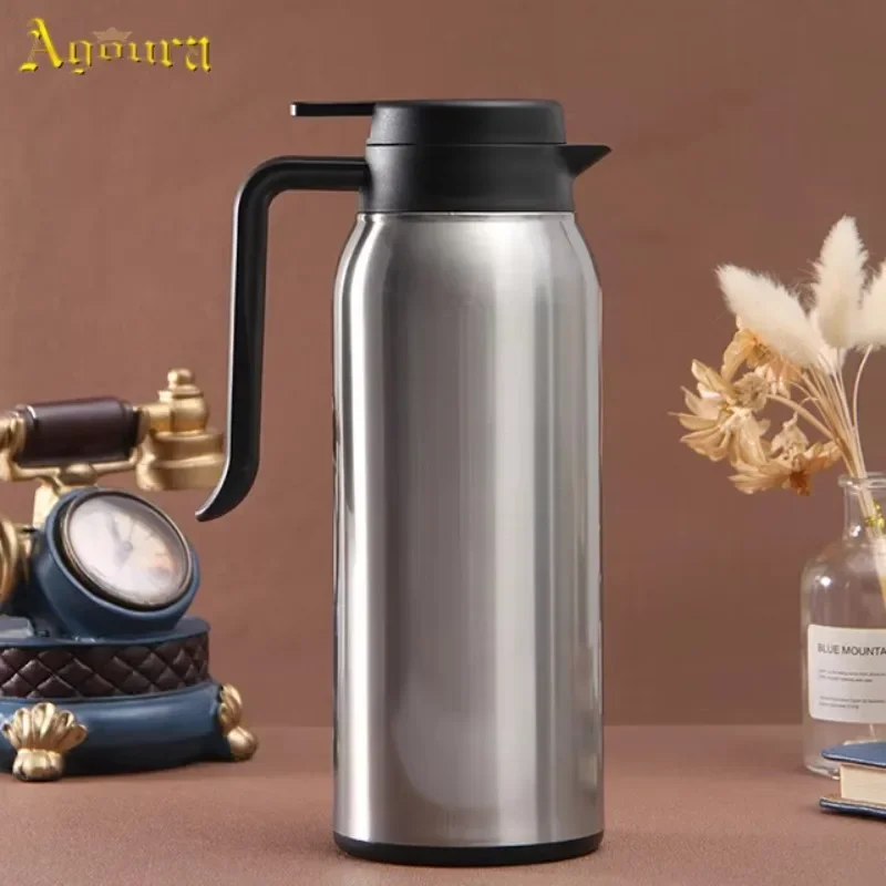 Home large capacity stainless steel gift hotel restaurant coffee pot thermos pot double vacuum thermos kettle