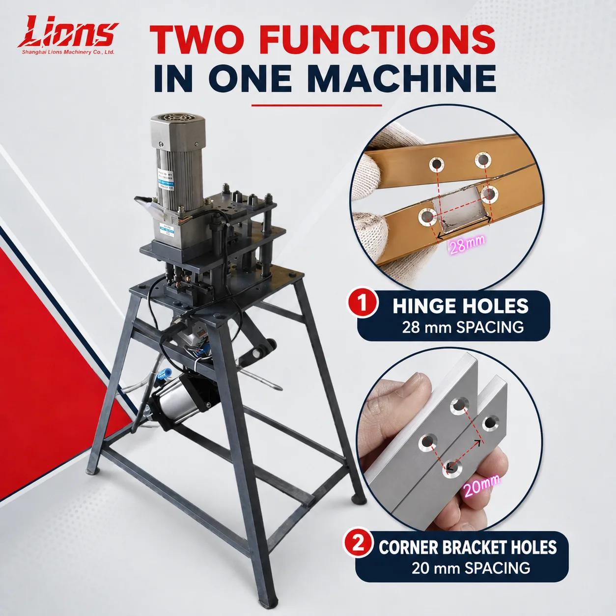 35-Hole Die Punching Machine for Box Body Light Boxes Doors & Windows Profiles 220V/380V 3000W PVC