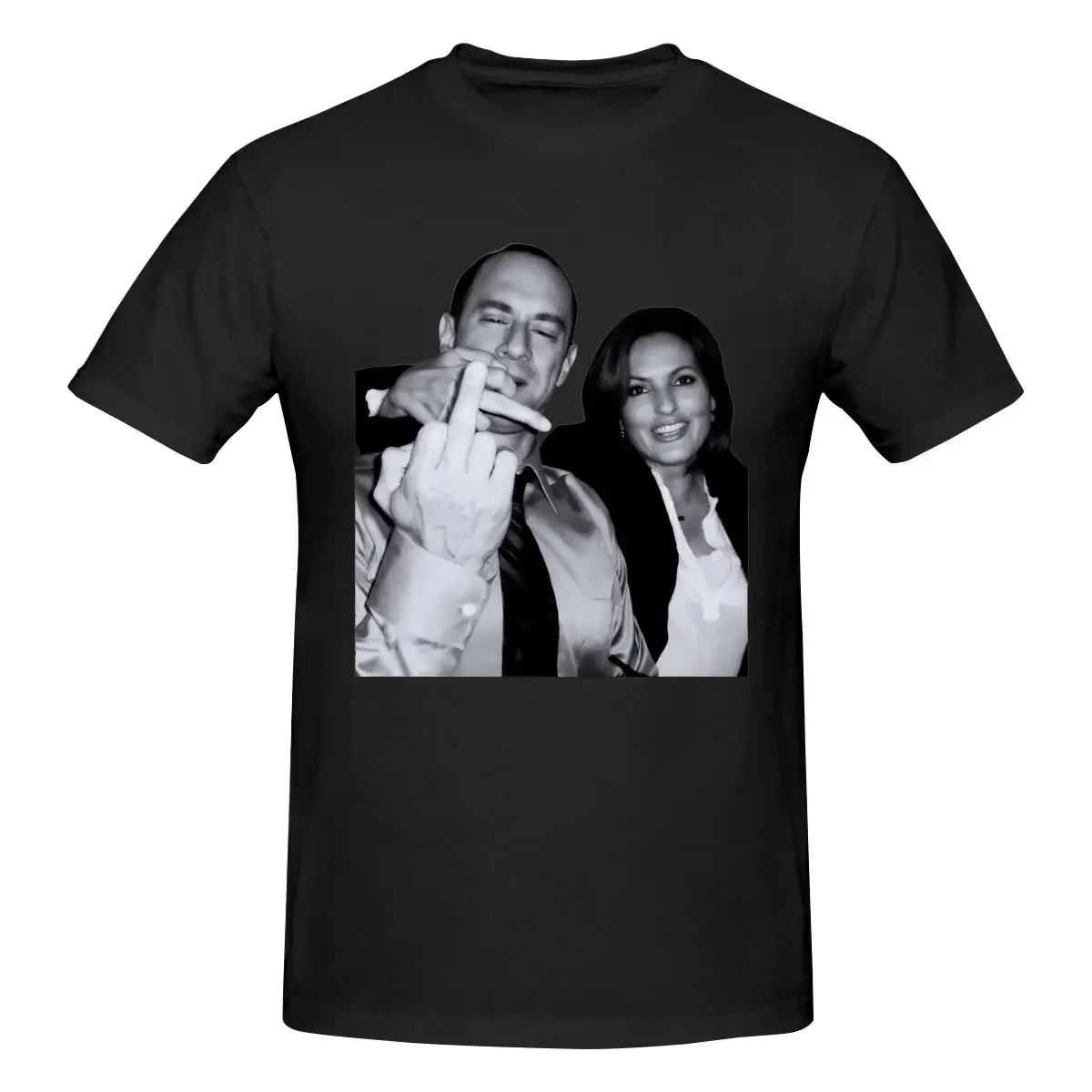 Men's T Shirt Elliot Stabler And Olivia Benson Actors Short Sleeve Shirt Size S-6XL Cotton Soft