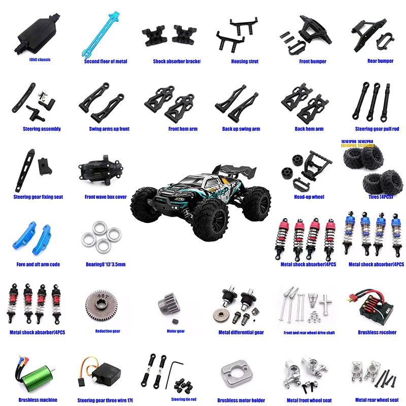 SCY 16101PRO 16102PRO SG116PRO  SG116MAX  Brushless RC  Part Arm Pull Rod Steering Cup Drive Shaft Bearings Damping Motor Gear