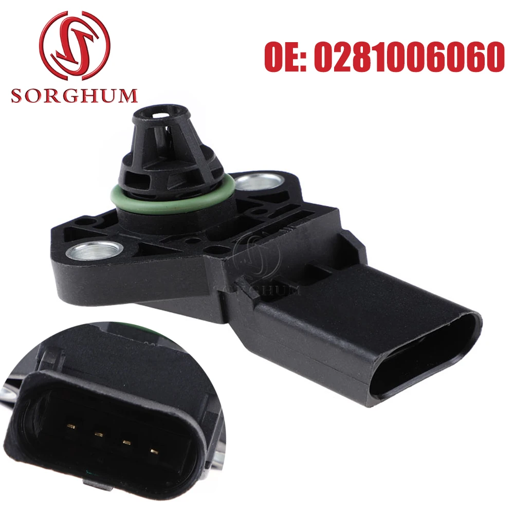 

SORGHUM For V-W AU-DI New 1.9 Tdi 4 Bar MAP Pressure Sensor For VW Audi SEAT SKODA TDI 1.8 2.0 0281006060 03K906051 0281006059