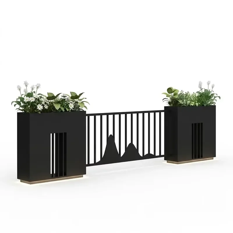 Large Weathering Steel Flower Pot Outdoor Garden Planter Rustic Metal Decor for Backyard Patio Space Durable Rustic Design