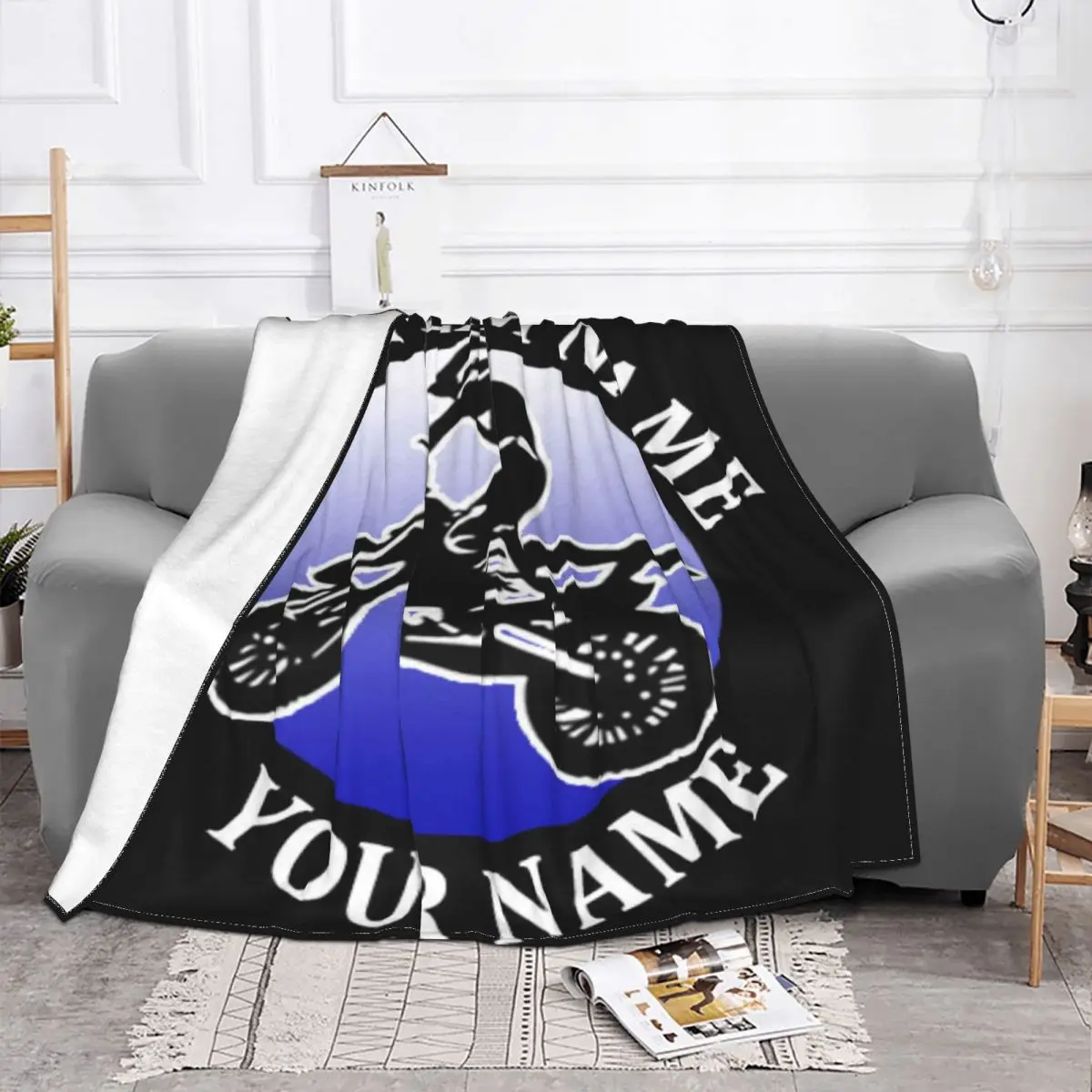 MOTOCROSS FOR LIFE 1665 Home Bed Blanket Custom Blanket Personalized Throw Blanket