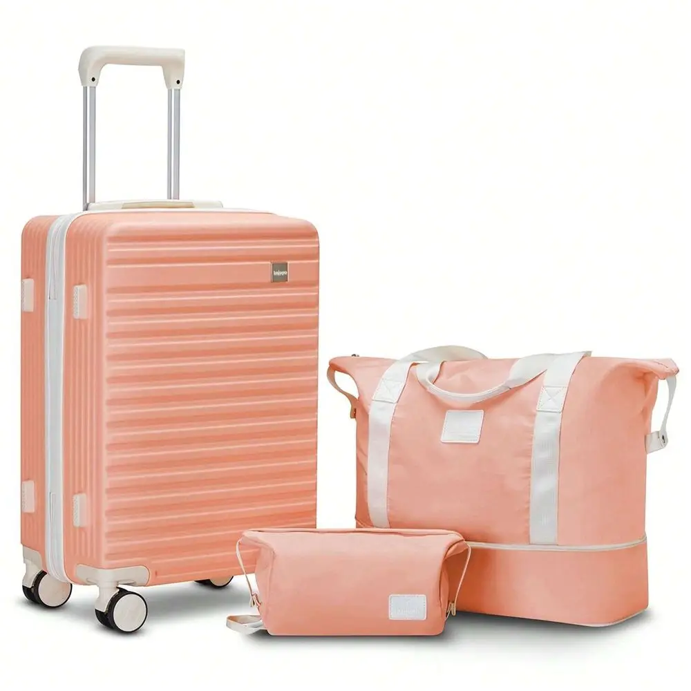 

20-дюймовый чемодан для ручной клади, жесткий чемодан на колесиках, легкий комплект багажа с замком TSA