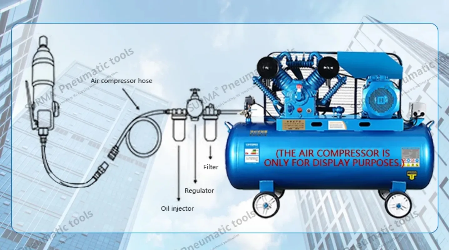 AT-229 Pneumatic Rivet Gun Stainless Steel Coreless 6.4 Rivet Machine Air Rivet Tool