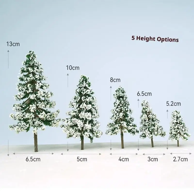Xmas Decoration 5 Sizes Of Mini Snow Pine Model Scenery Trees For Christmas Decoration Winter Ornaments Crafts For Home