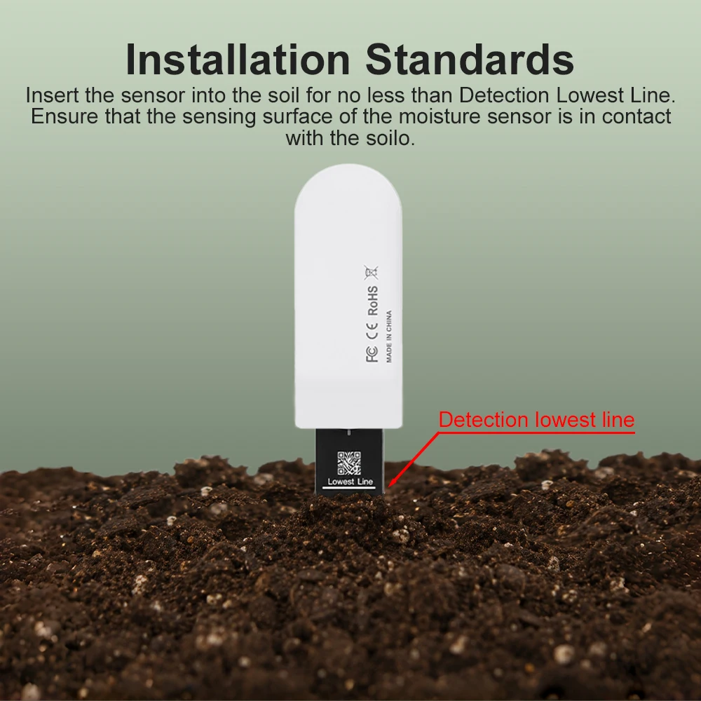 ZigBee Bodenfeuchtigkeitsmessgerät für Landwirtschaft, Rasen, Pflanzen & Blumen Praktischer Garten-Hygrometersensor – Detail 13