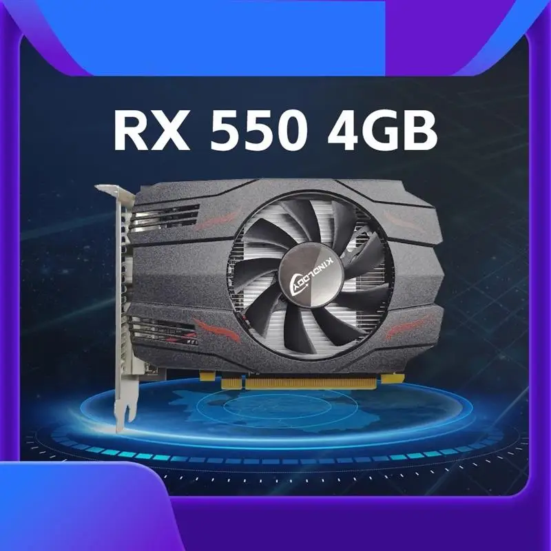 Top AMD RX 550 4GB Graphics Card GDDR5 128Bit DVI HDMI DP PCI-E 3.0 Radeon GPU Rx 550 Gaming Video Card Placa De Video