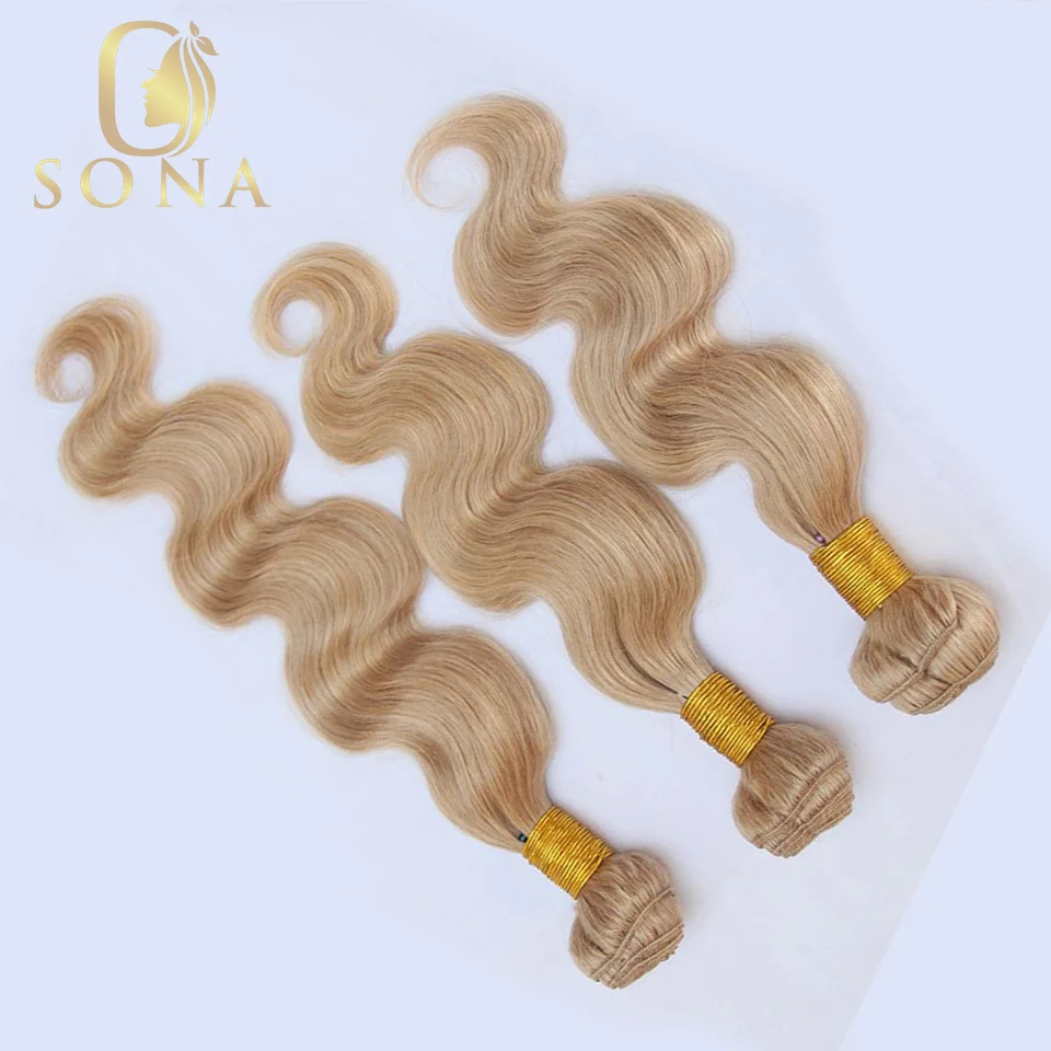 #27 honig blonde Echthaar bündel mit 4x4 Verschluss brasilia nische Haarweb bündel mit Verschluss 10a farbige Körper welle 1 3 Bündel