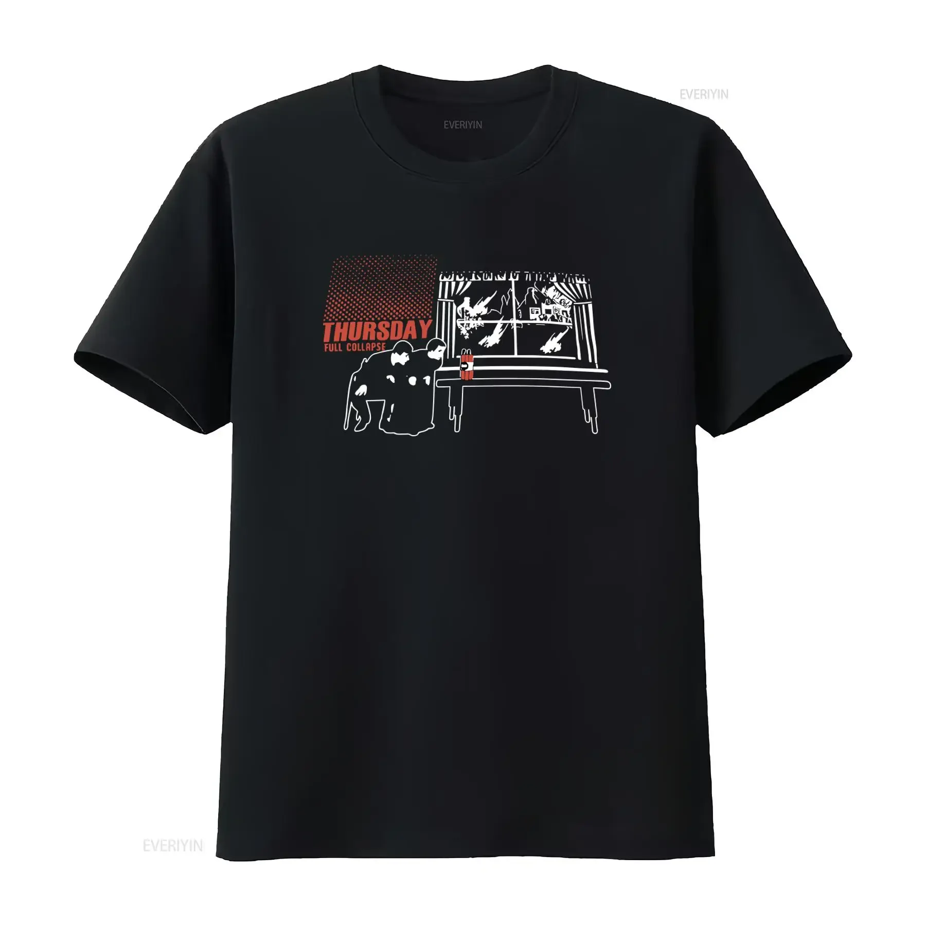 Thursday Hardcore Band T Shirt Full Collapse Reprinted Cotton Streetwear vintage Washed Breathable Slightly Comfortable Stylish